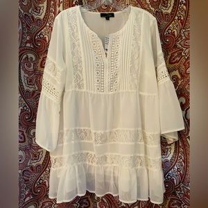 White XL flowing blouse